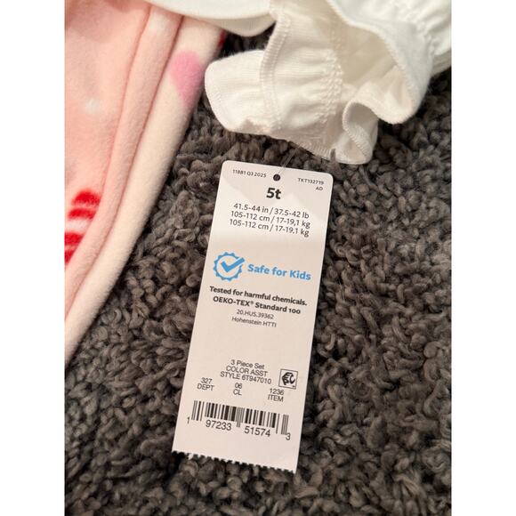 Carter’s 3-Piece Holiday, Christmas Pajama Set – Size 5T (NWT) - Picture 4 of 4